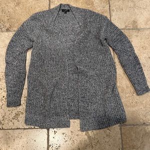 Banana Republic Marled Gray Cotton Cardigan Sweater